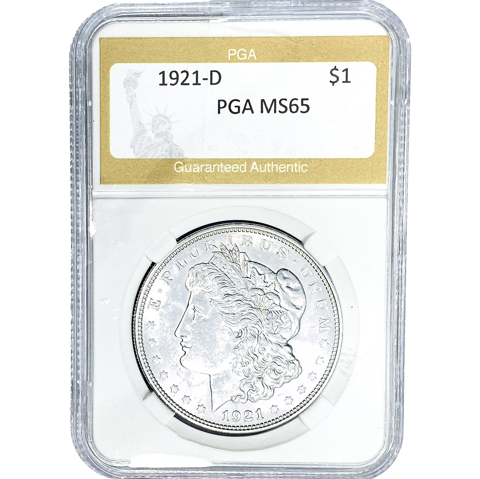1921-D Morgan Silver Dollar PGA MS65 (1 of 2)