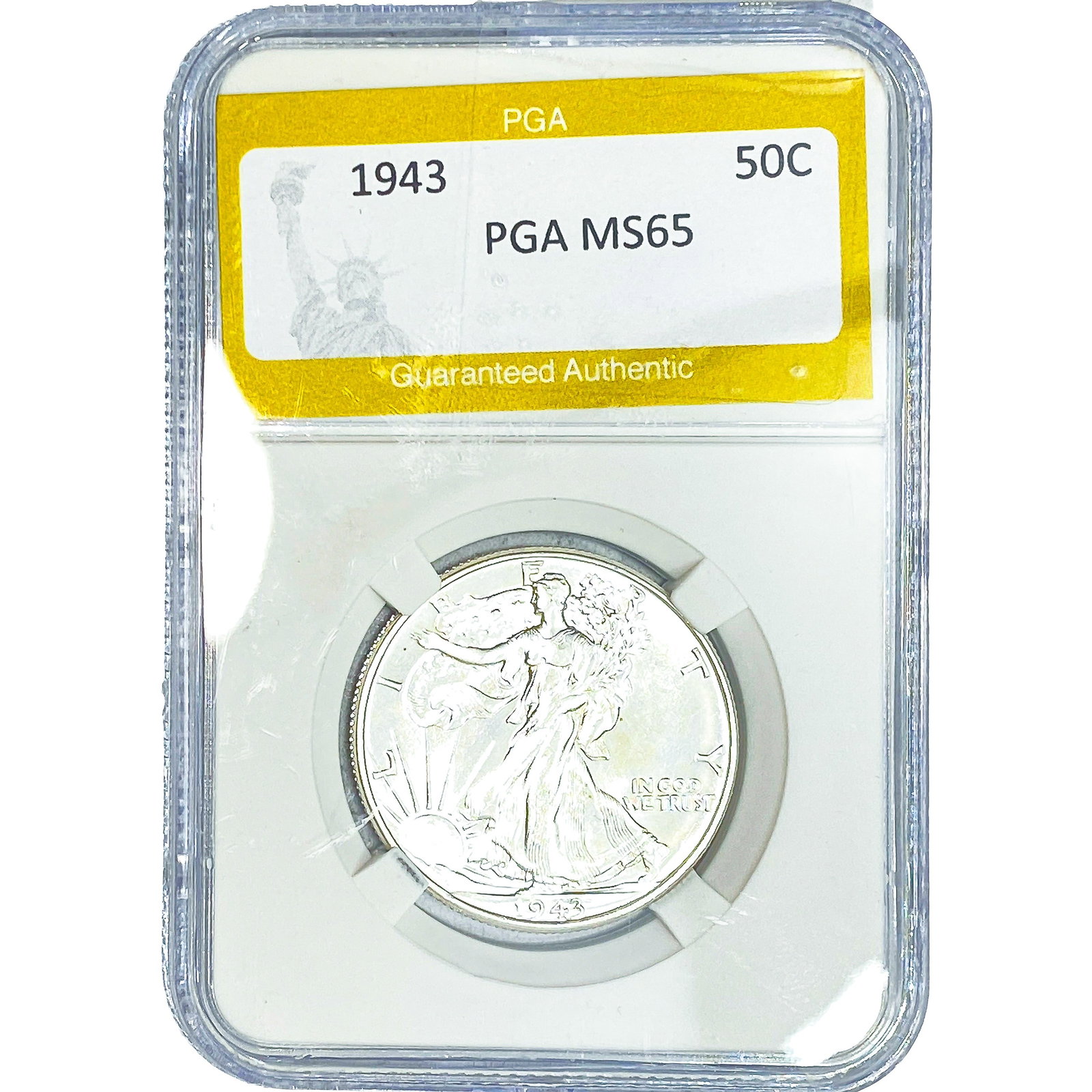 1943 Walking Liberty Half Dollar PGA MS65 (1 of 2)