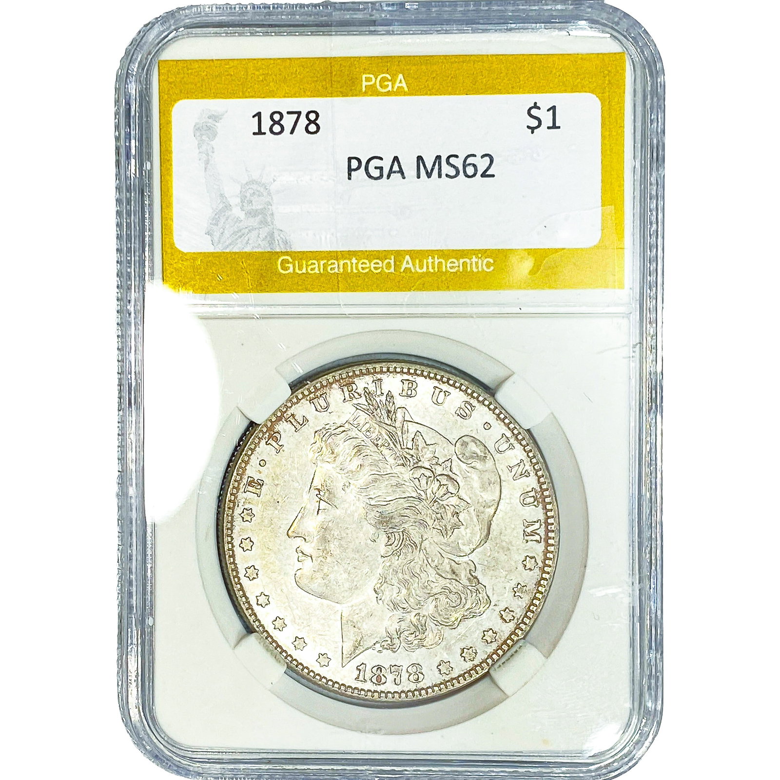 1878 Morgan Silver Dollar PGA MS62: 1878 Morgan Silver Dollar PGA MS62