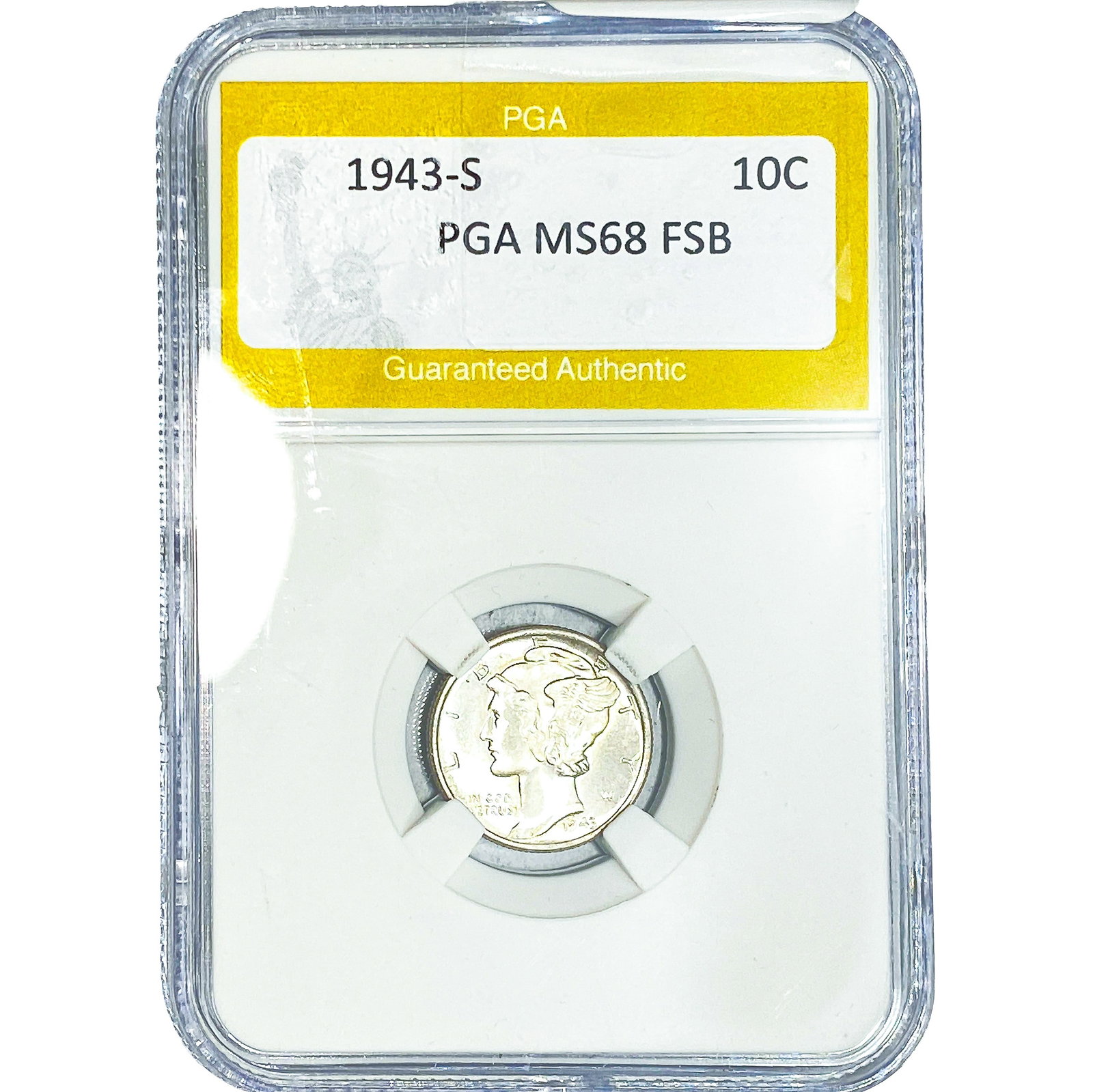 1943-S Mercury Silver Dime PGA MS68 FSB (1 of 2)