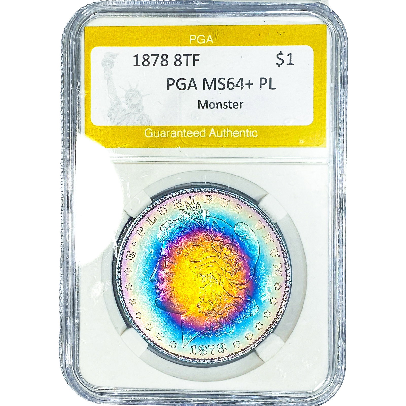 1878 8TF Morgan Silver Dollar PGA MS64+ PL Monster: 1878 8TF Morgan Silver Dollar PGA MS64+ PL Monster
