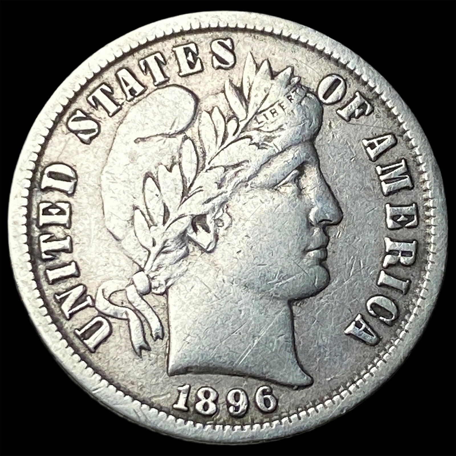 1896-S Silver Barber Dime LIGHTLY CIRCULATED (1 of 2)