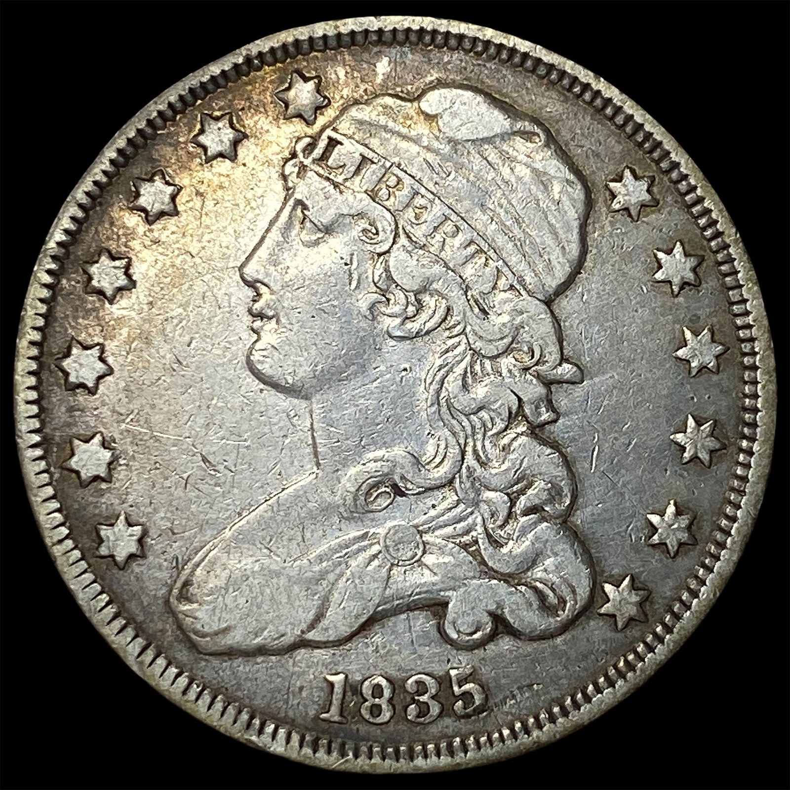 1835 Capped Bust Quarter NEARLY UNCIRCULATED (1 of 2)