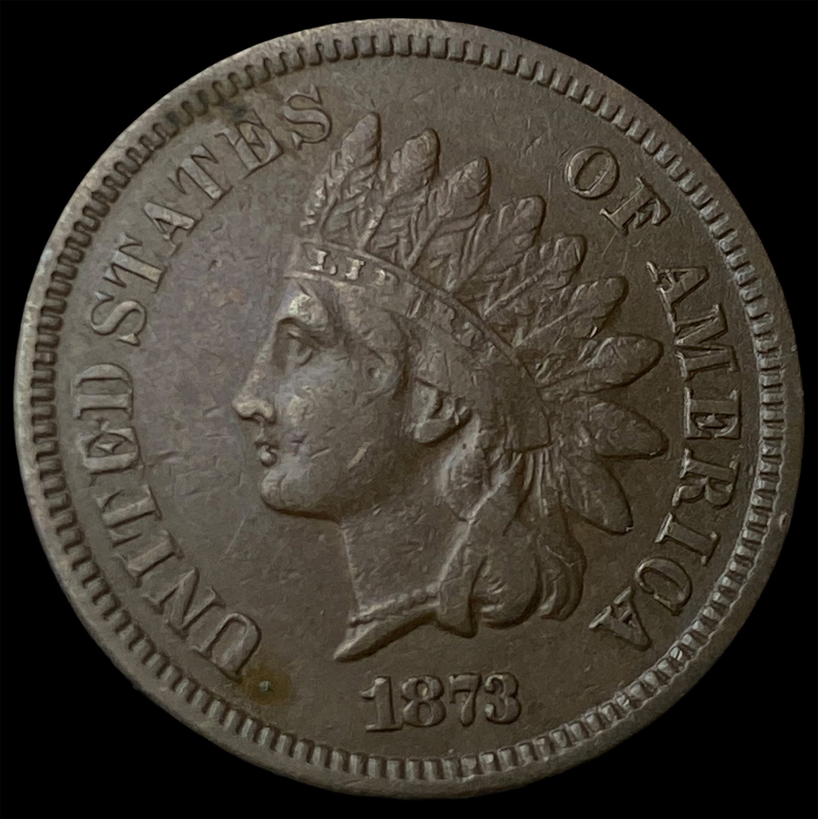 1873 Indian Head Cent LIGHTLY CIRCULATED: 1873 Indian Head Cent LIGHTLY CIRCULATED