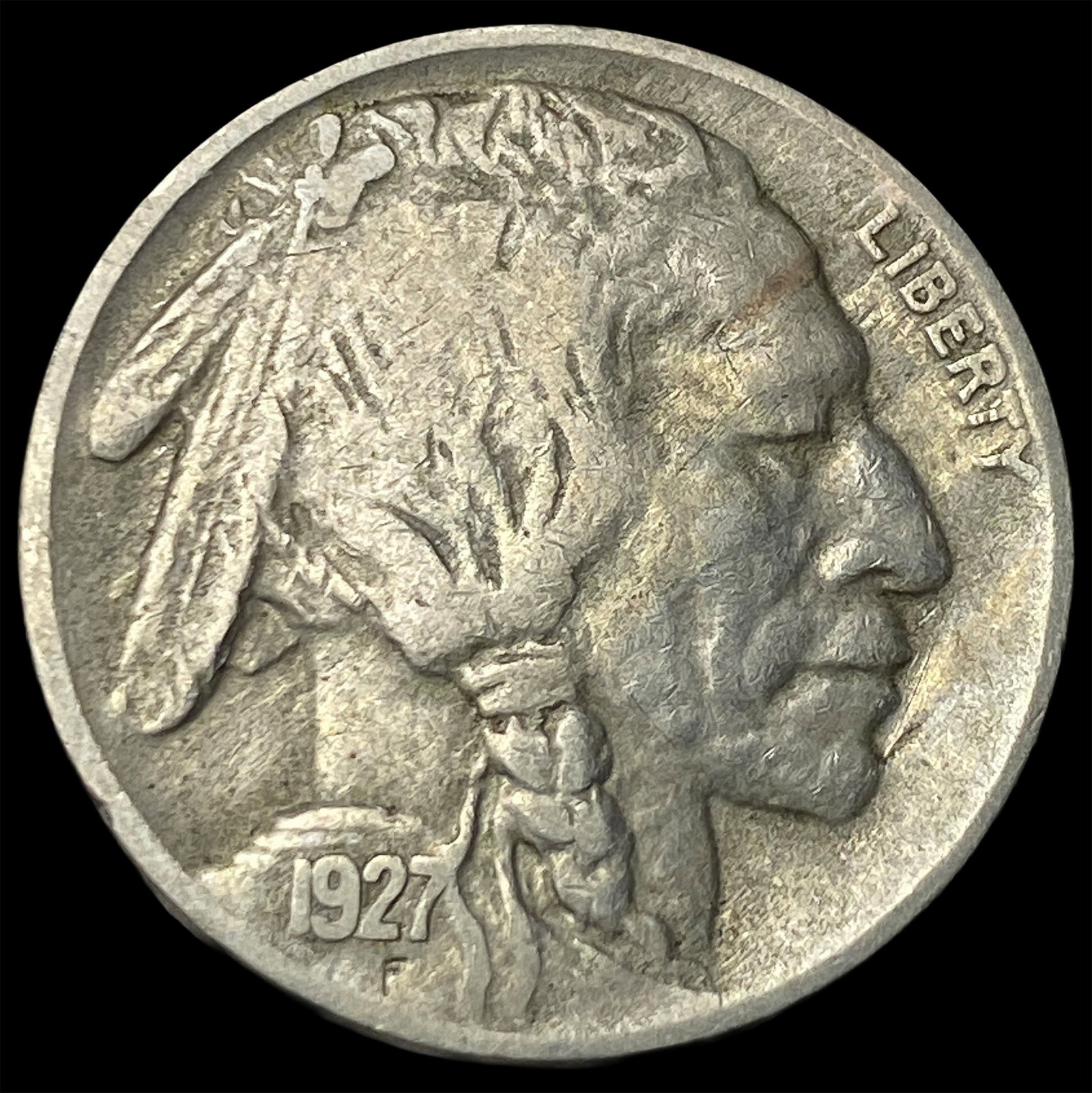 1927-D Buffalo Nickel NEARLY UNCIRCULATED (1 of 2)