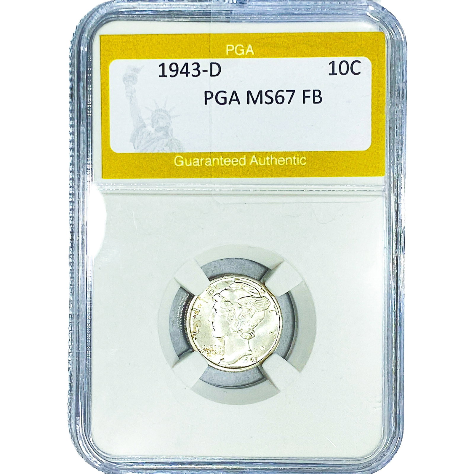 1943-D Mercury Silver Dime PGA MS67 FB (1 of 2)