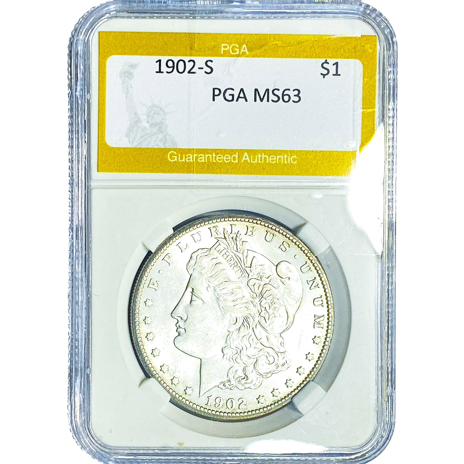 1902-S Morgan Silver Dollar PGA MS63 (1 of 2)