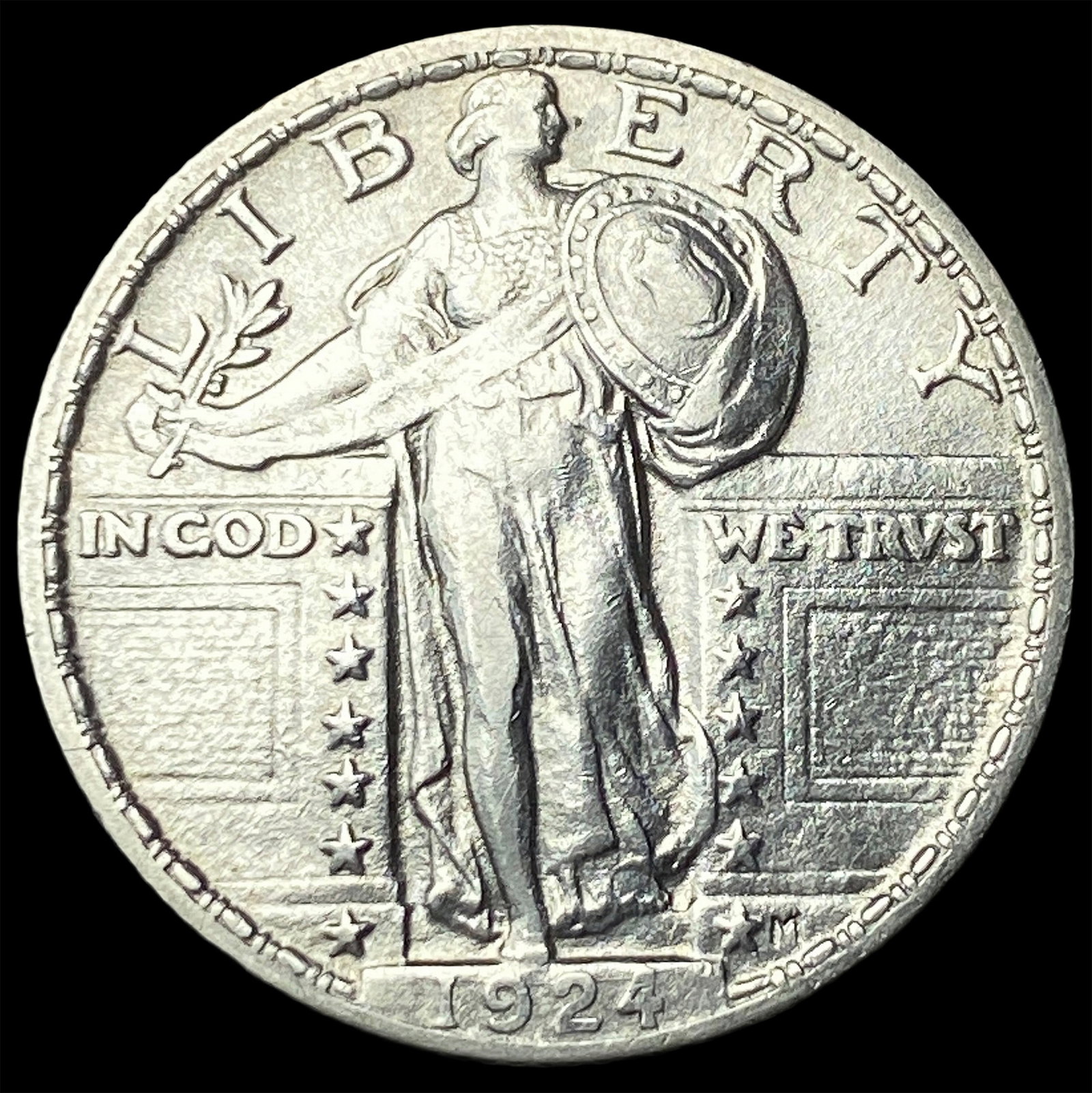 1924 Standing Liberty Quarter CLOSELY UNCIRCULATED: 1924 Standing Liberty Quarter CLOSELY UNCIRCULATED