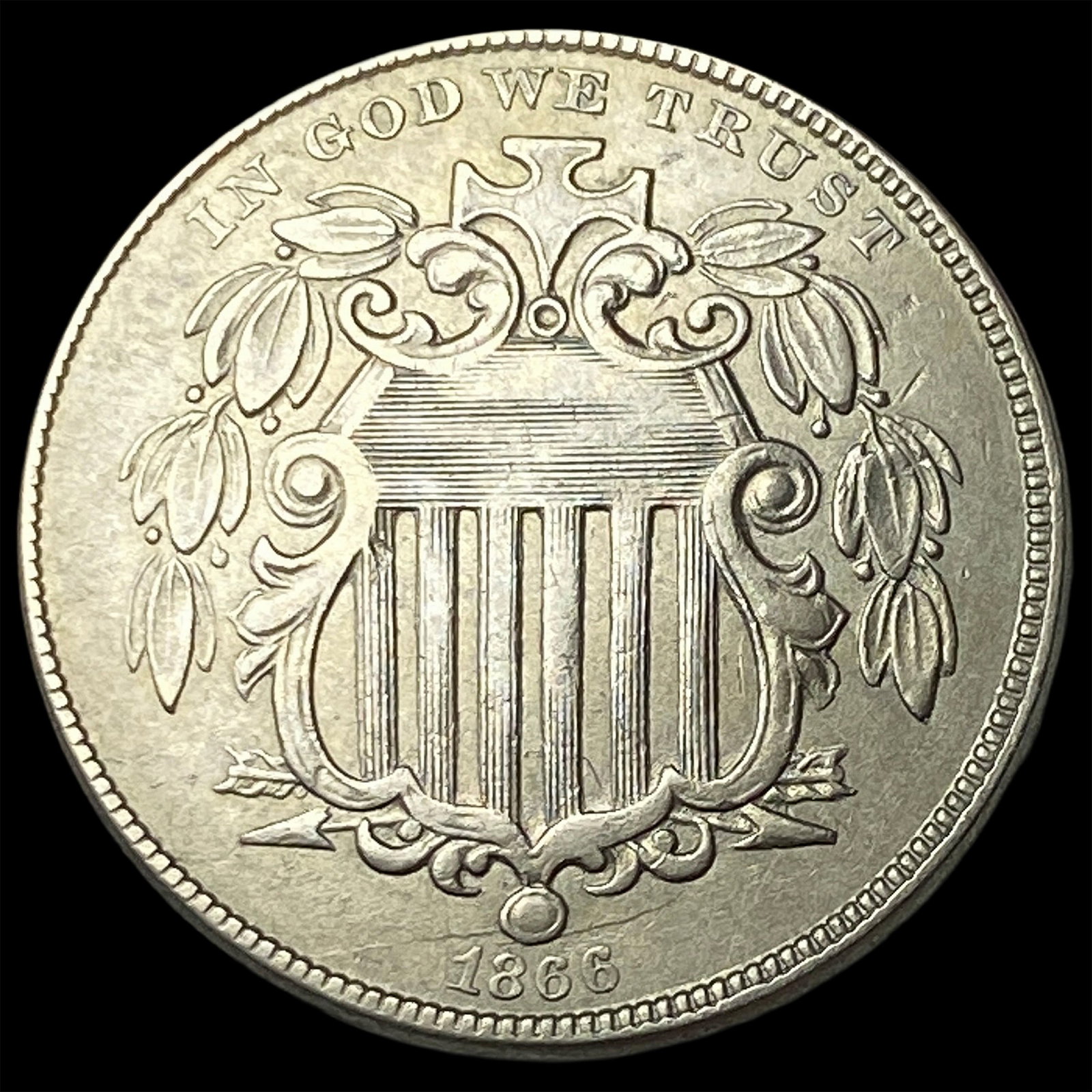 1866 Shield Nickel UNCIRCULATED (1 of 2)
