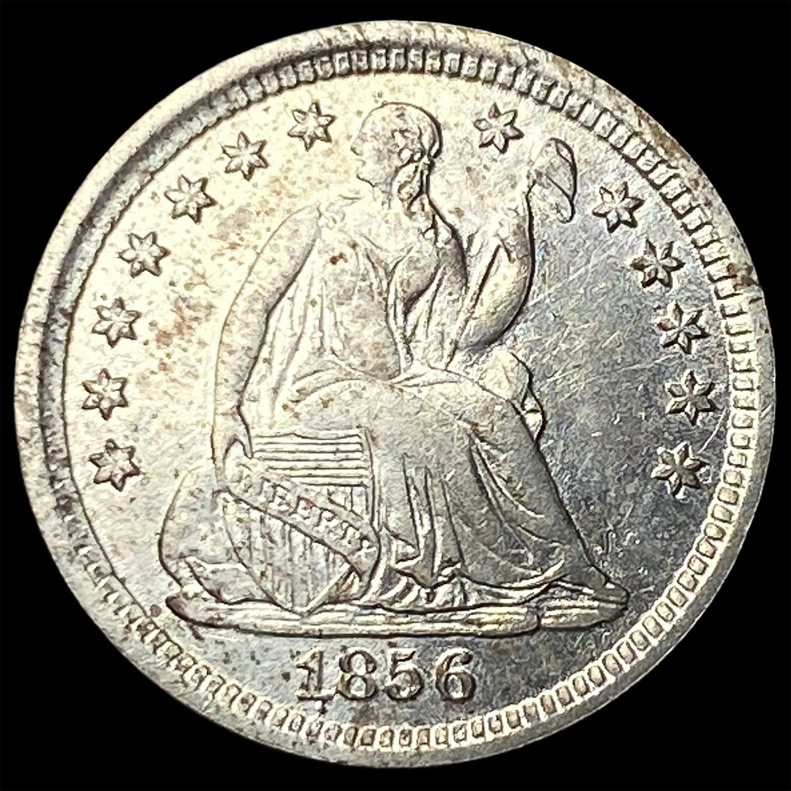 1856 Seated Liberty Half Dime CLOSELY UNCIRCULATED (1 of 2)