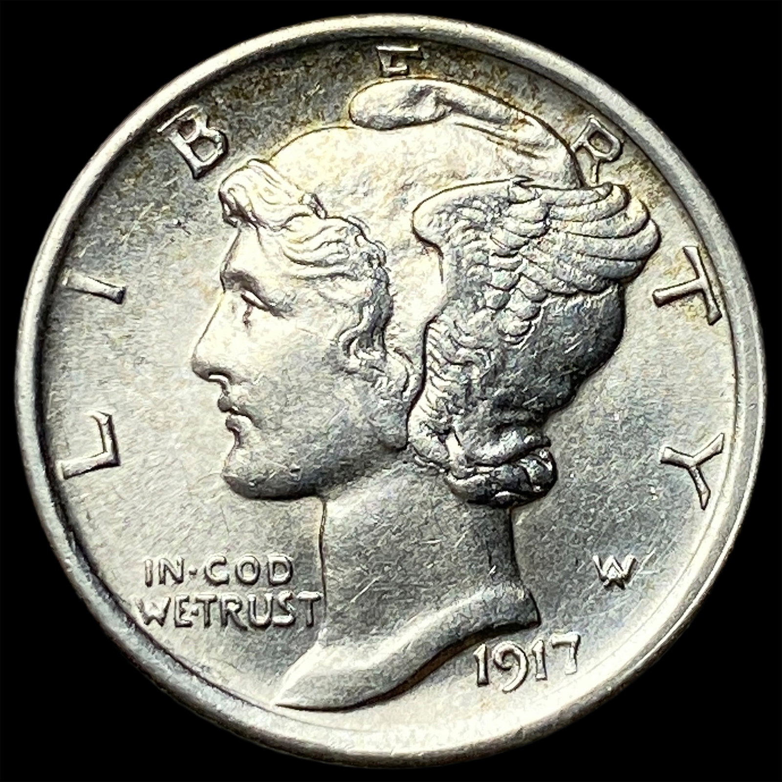 1917 Silver Mercury Dime UNCIRCULATED (1 of 2)