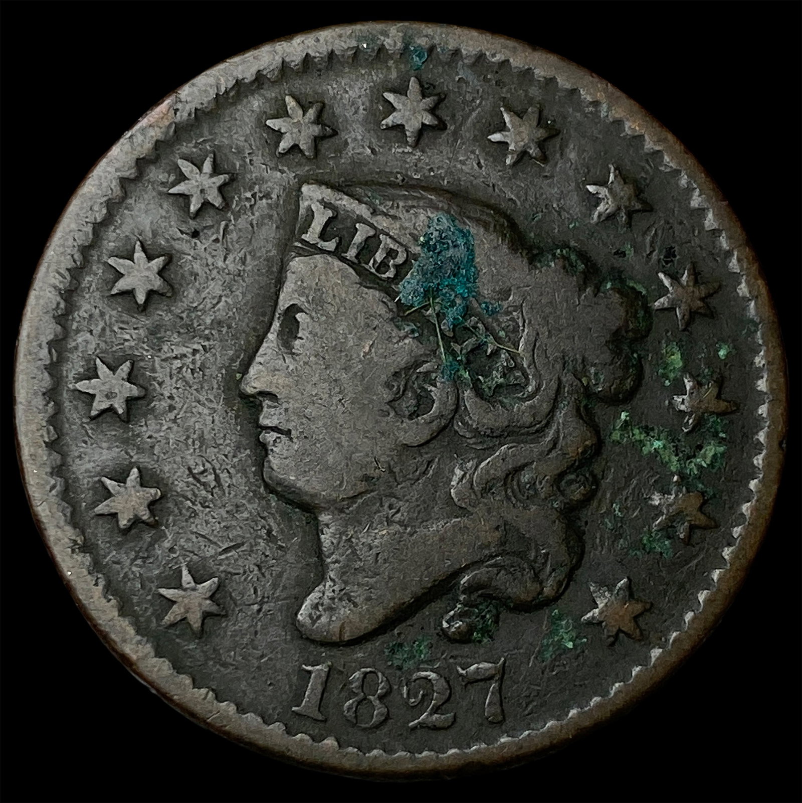 1827 Matron Head Large Cent LIGHTLY CIRCULATED (1 of 2)