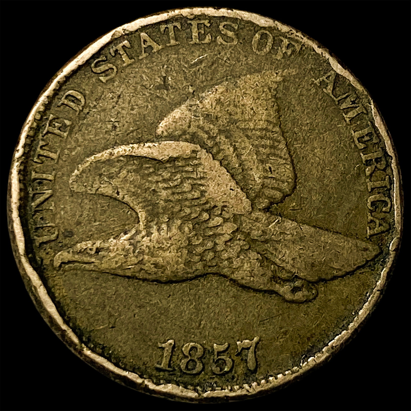 1857 Flying Eagle Cent NICELY CIRCULATED (1 of 2)