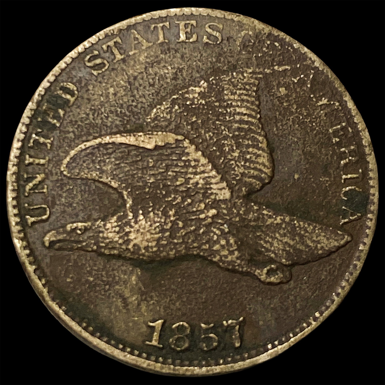 1857 Flying Eagle Cent CLOSELY UNCIRCULATED: 1857 Flying Eagle Cent CLOSELY UNCIRCULATED
