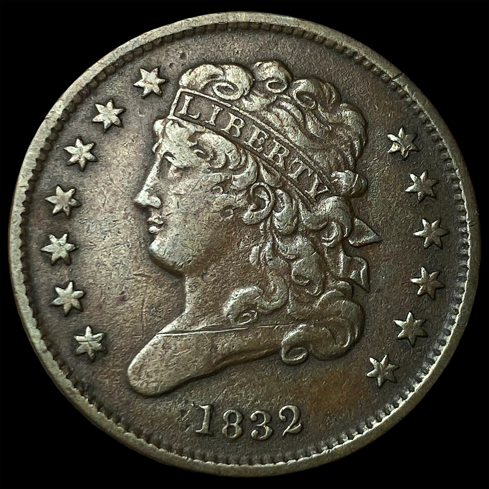 1832 Classic Head Half Cent NEARLY UNCIRCULATED (1 of 2)