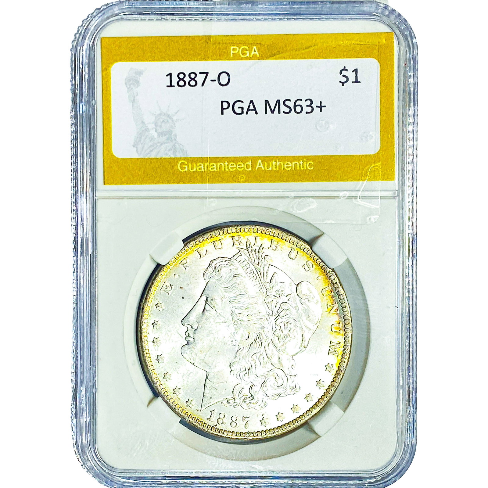 1887-O Morgan Silver Dollar PGA MS63+ (1 of 2)