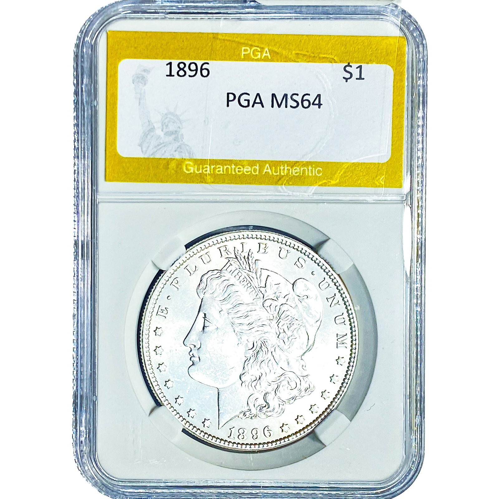 1896 Morgan Silver Dollar PGA MS64: 1896 Morgan Silver Dollar PGA MS64