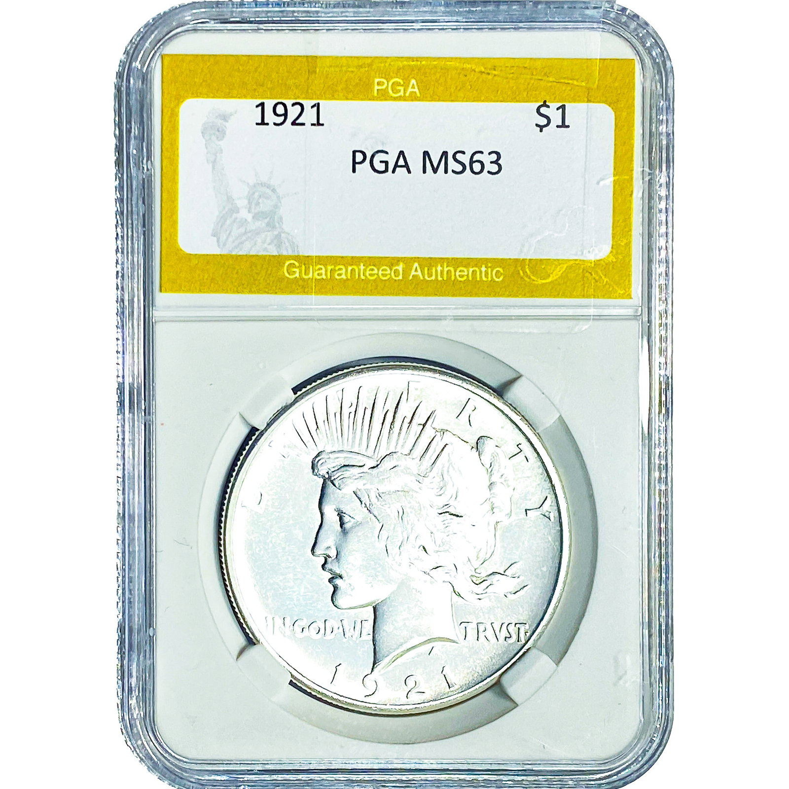 1921 Silver Peace Dollar PGA MS63 (1 of 2)