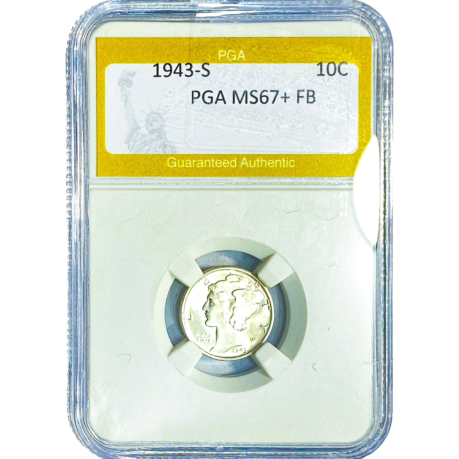 1943-S Mercury Silver Dime PGA MS67+ FB (1 of 2)
