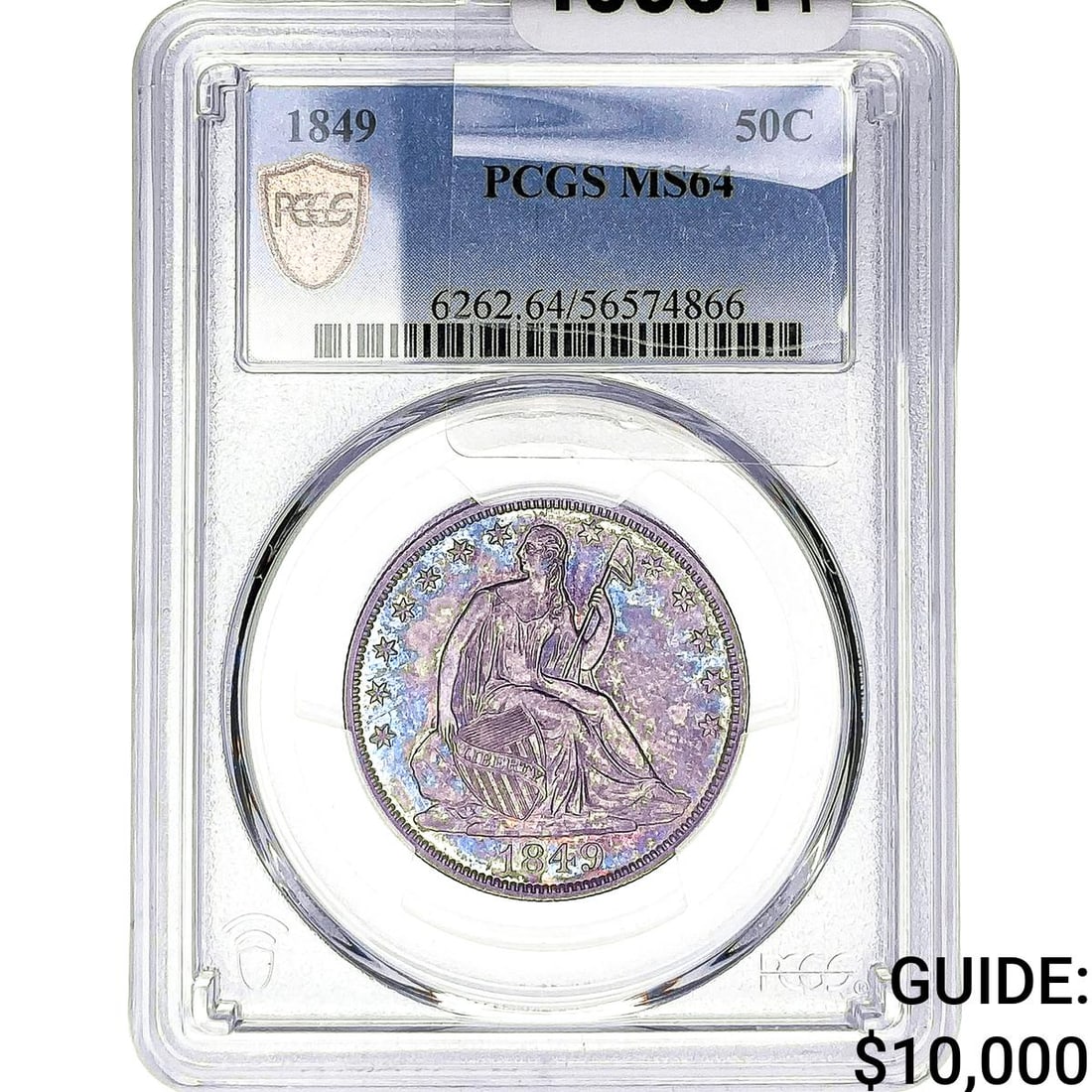 1849 Seated Liberty Half Dollar PCGS MS64: 1849 Seated Liberty Half Dollar PCGS MS64