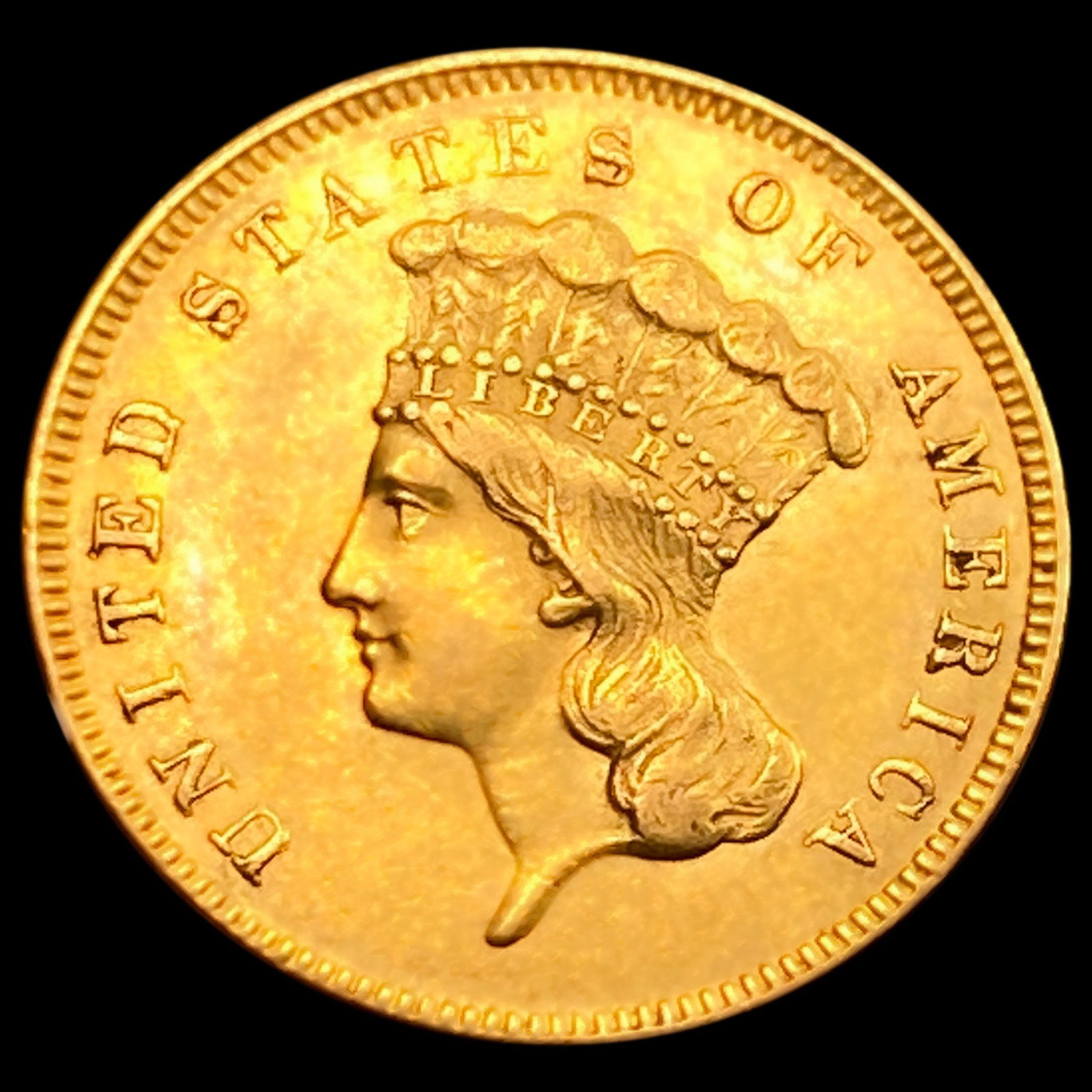 1855 $3 Gold Piece (1 of 2)