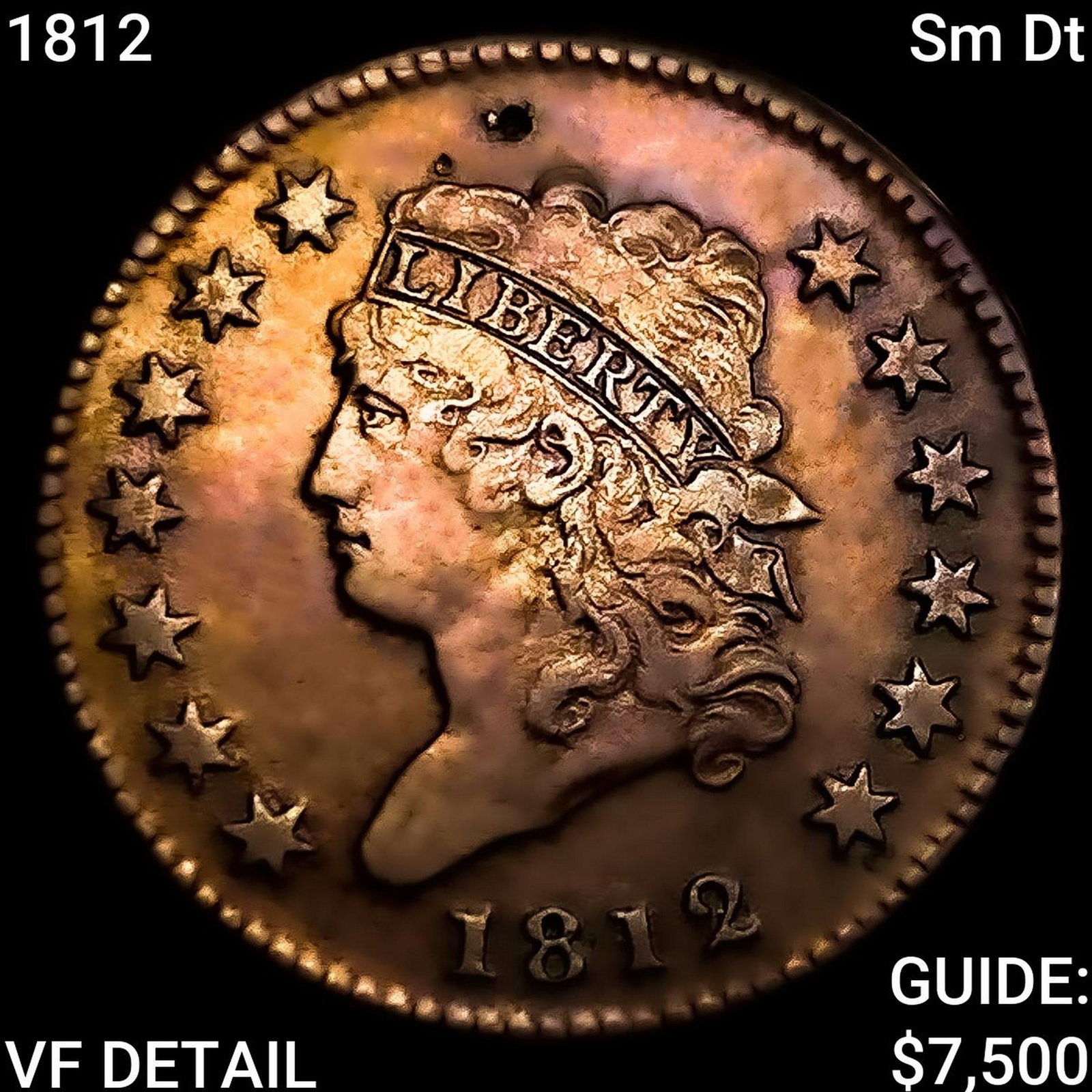 1812 Sm Dt Classic Head Large Cent LIGHTLY CIRCULATED (1 of 2)