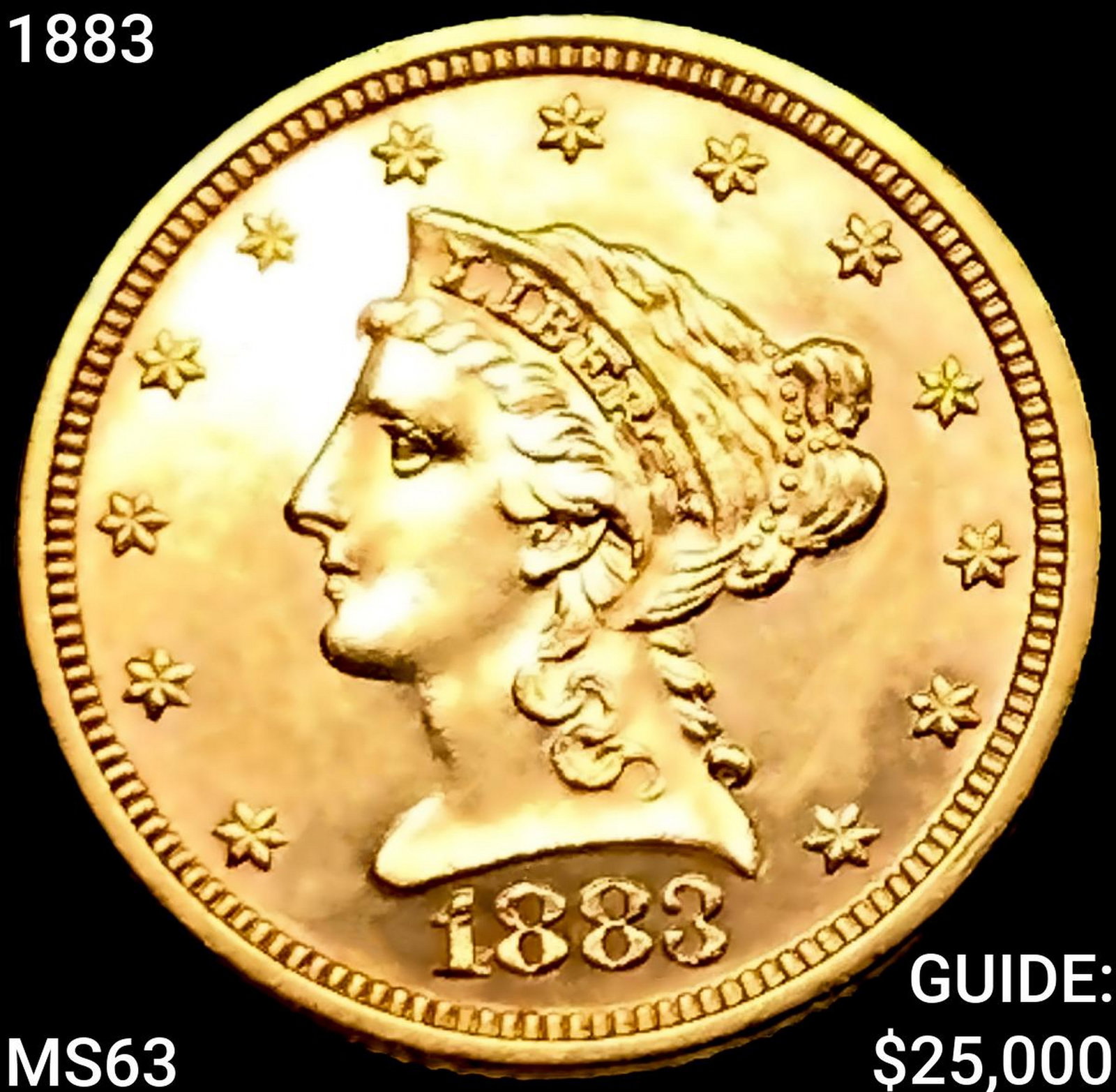 1883 $2.50 Gold Quarter Eagle CHOICE BU (1 of 2)