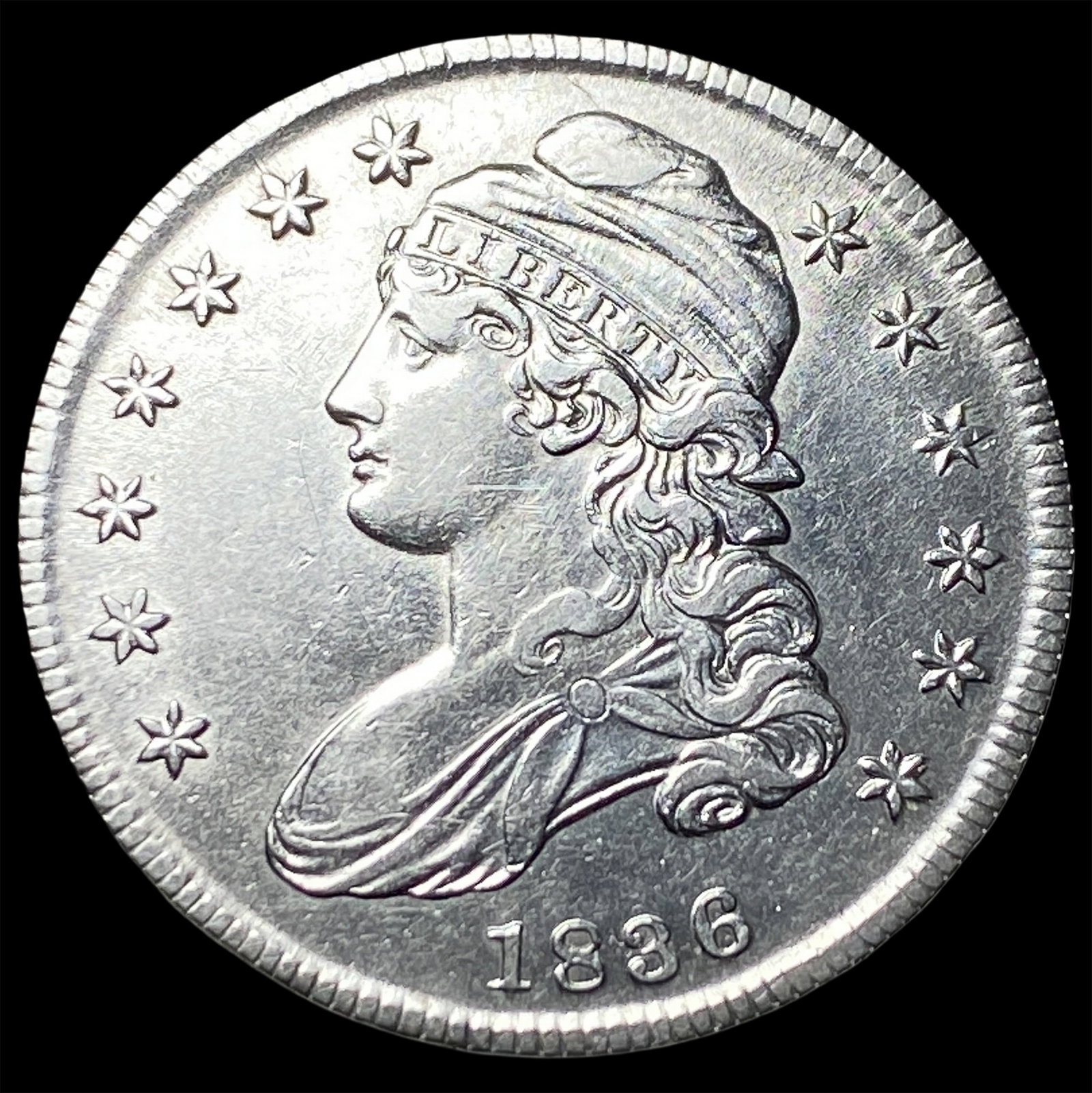 1836 Capped Bust Half Dollar CLOSELY UNCIRCULATED (1 of 2)