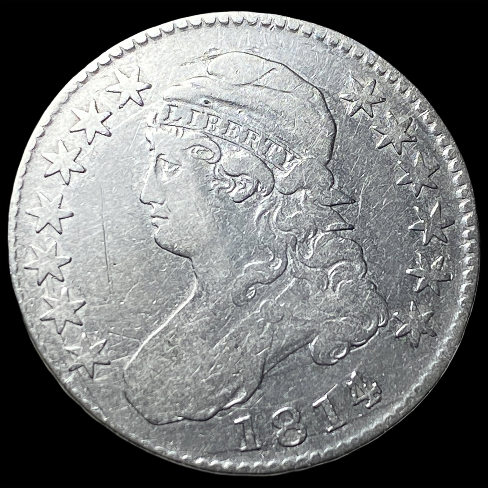 1814/3 Capped Bust Half Dollar LIGHTLY CIRCULATED (1 of 2)