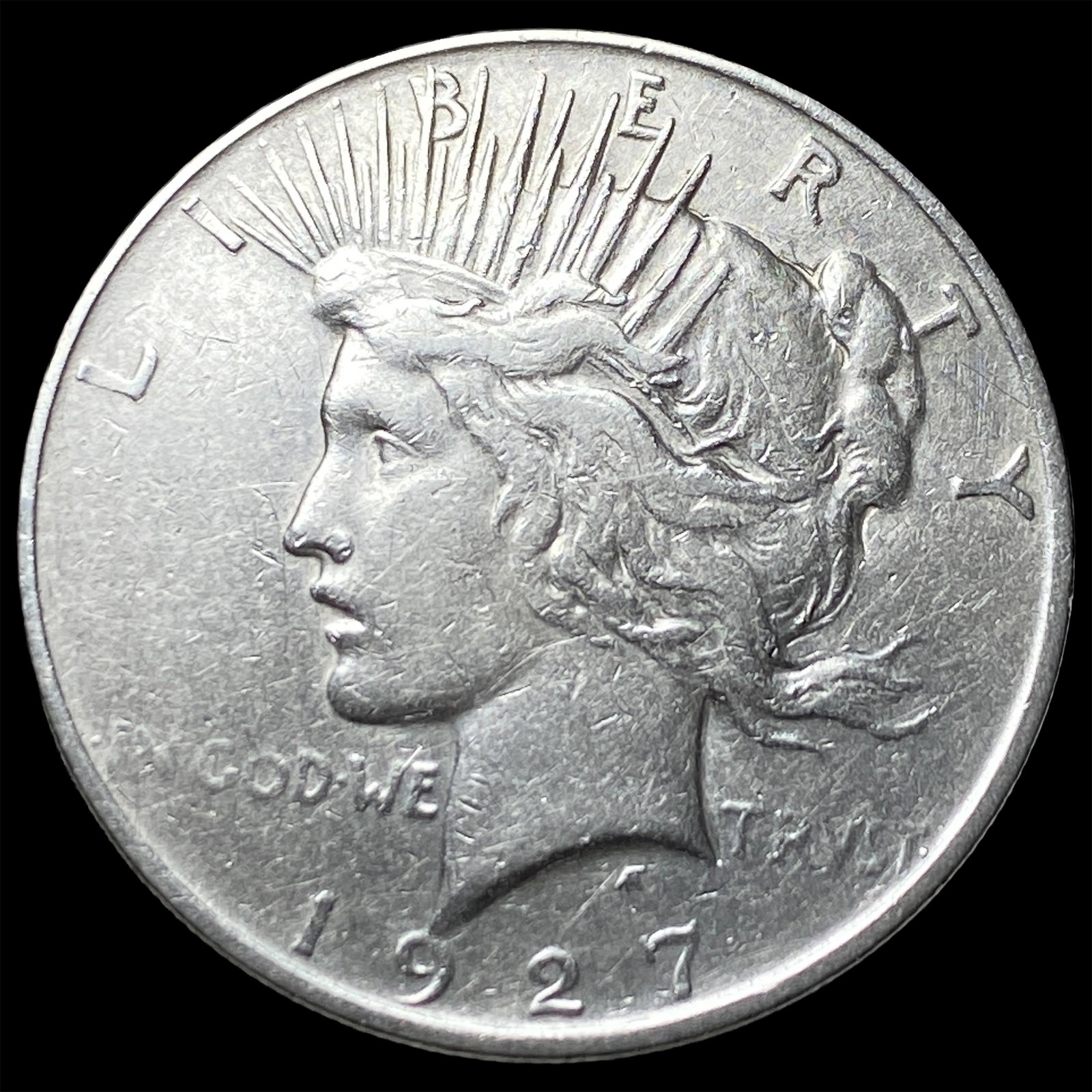 1927-D Silver Peace Dollar NEARLY UNCIRCULATED: 1927-D Silver Peace Dollar NEARLY UNCIRCULATED