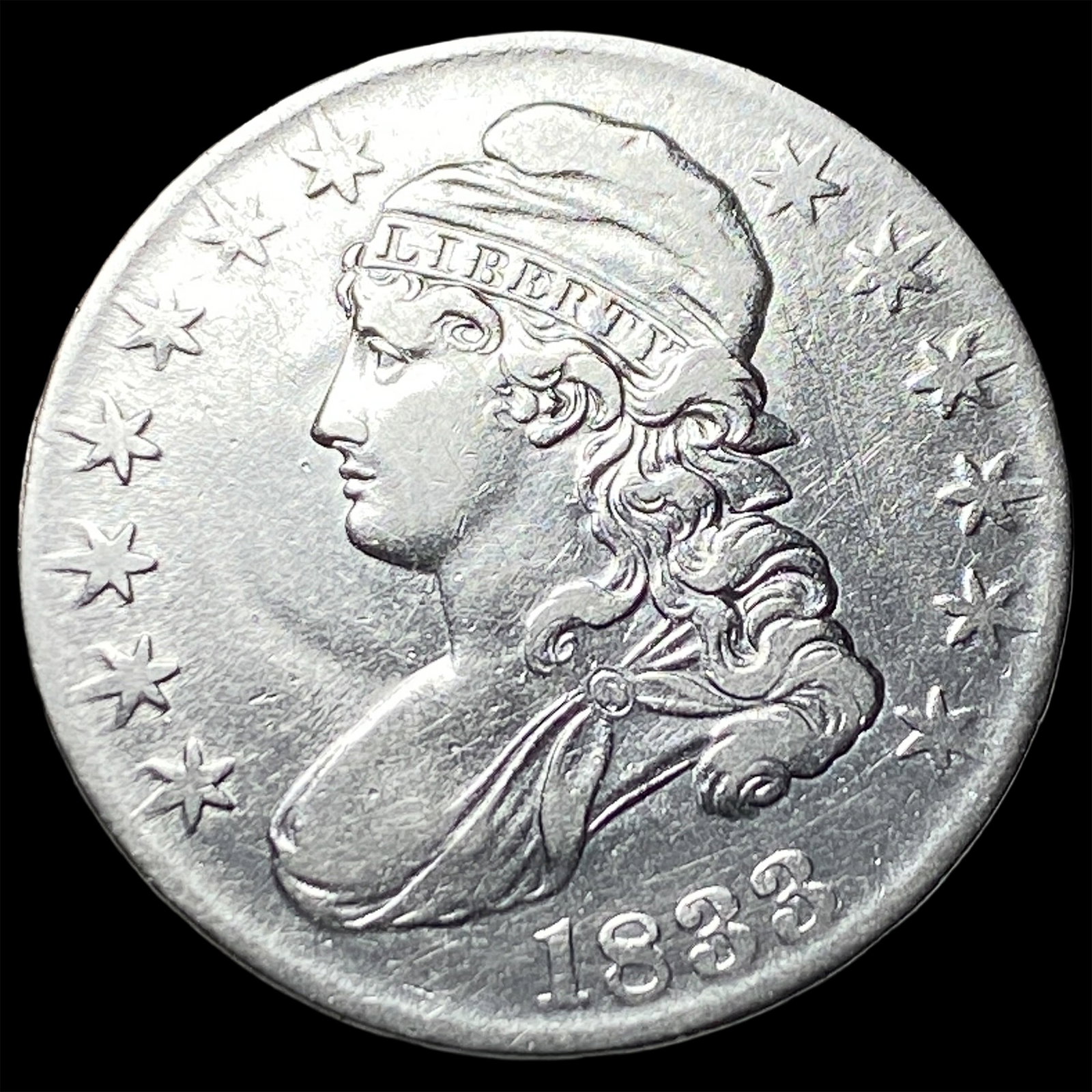 1833 Capped Bust Half Dollar NEARLY UNCIRCULATED (1 of 2)