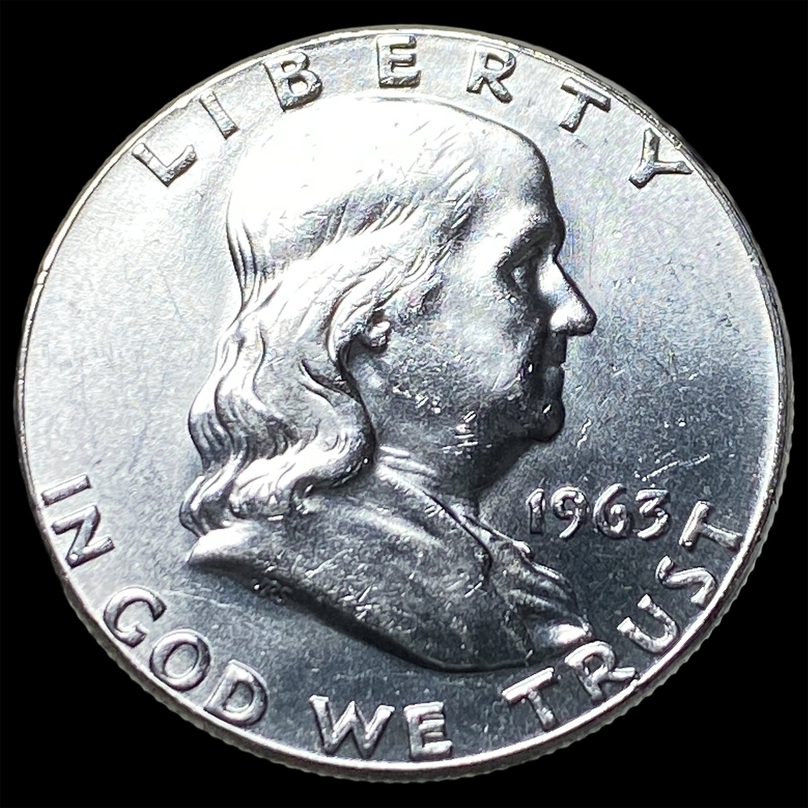 1963 Franklin Silver Half Dollar CHOICE BU (1 of 2)