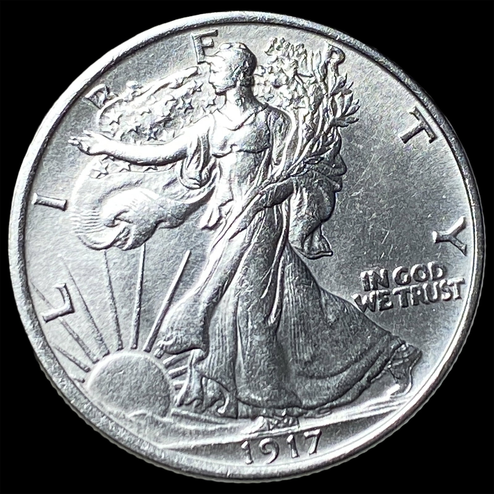 1917 Walking Liberty Half Dollar CHOICE BU: 1917 Walking Liberty Half Dollar CHOICE BU