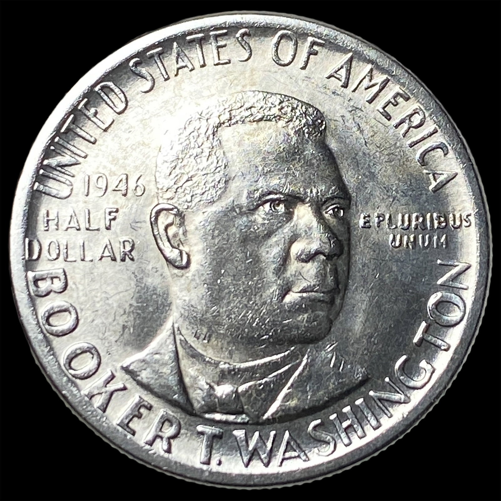 1946 Silver Booker T. Washington Half Dollar CHOICE BU (1 of 2)