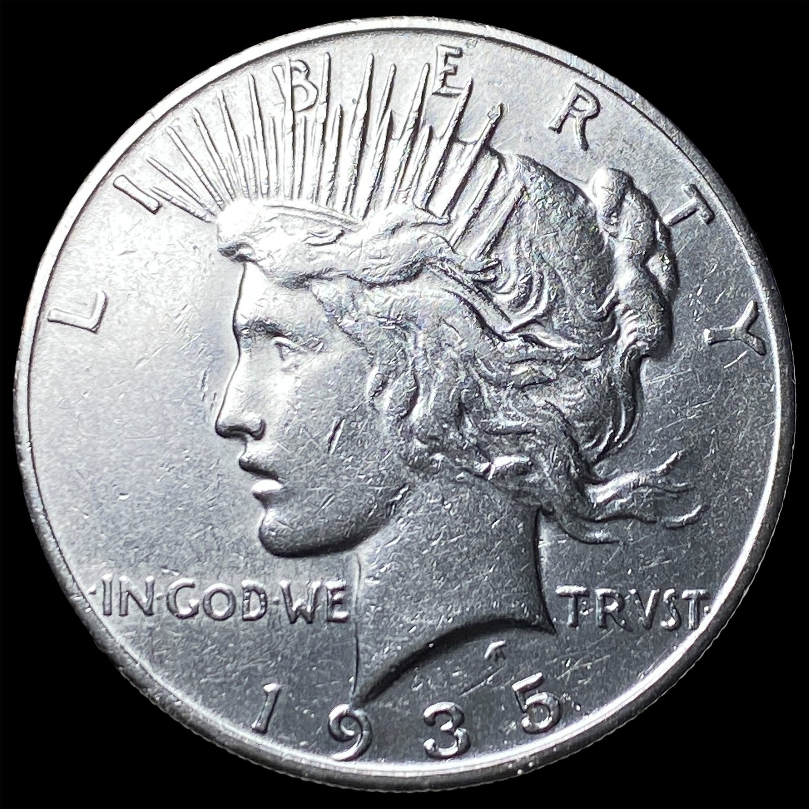 1935-S Silver Peace Dollar CLOSELY UNCIRCULATED: 1935-S Silver Peace Dollar CLOSELY UNCIRCULATED