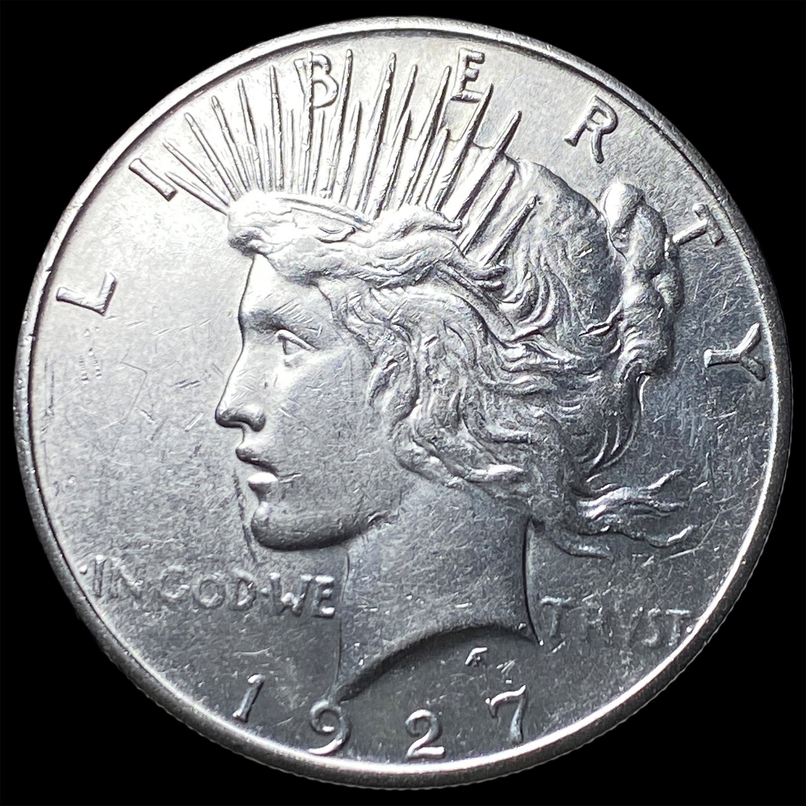 1927-S Silver Peace Dollar CLOSELY UNCIRCULATED: 1927-S Silver Peace Dollar CLOSELY UNCIRCULATED