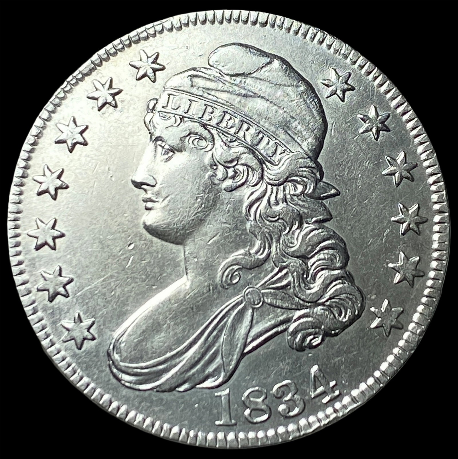 1834 Capped Bust Half Dollar CLOSELY UNCIRCULATED (1 of 2)