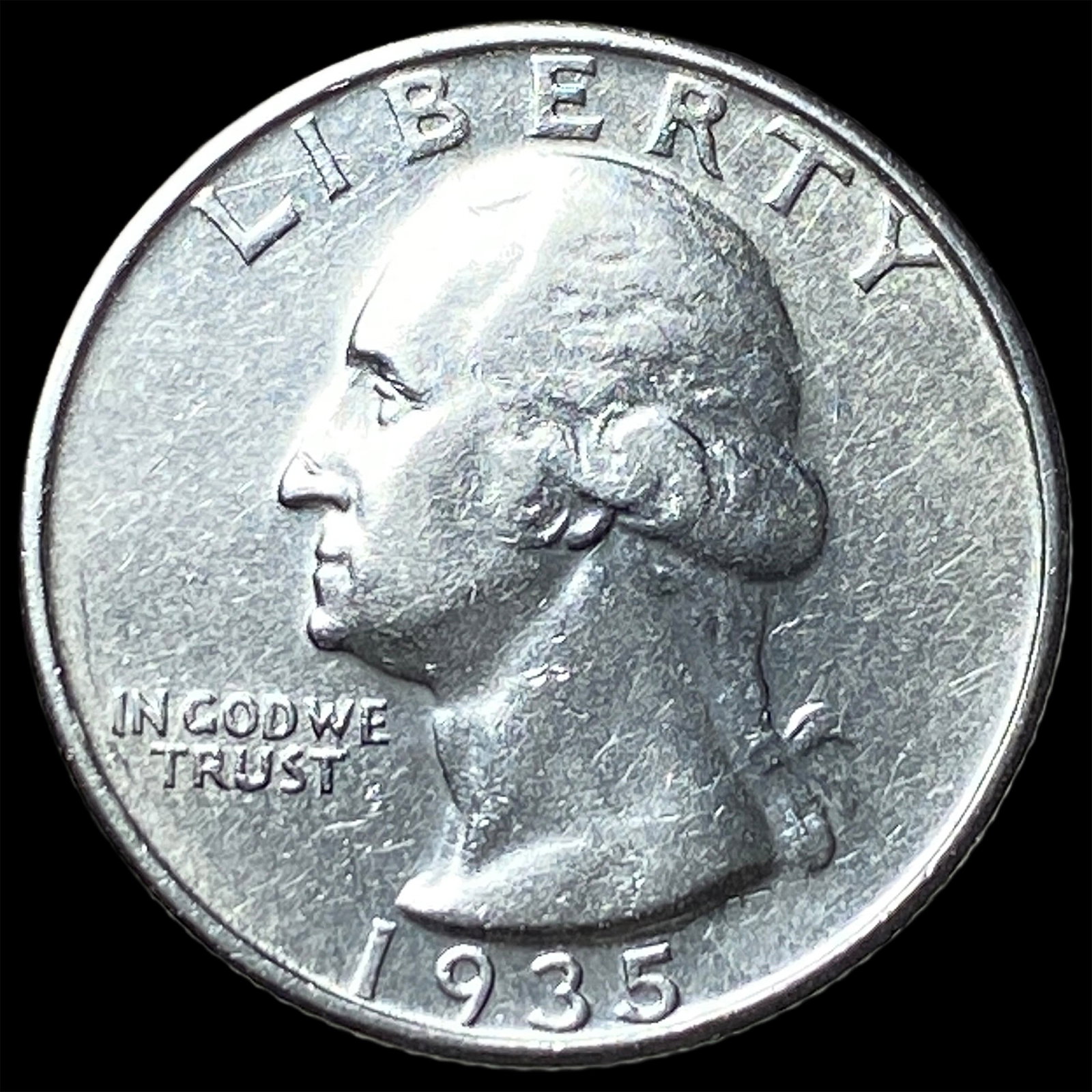 1935-D Silver Washington Quarter CLOSELY UNCIRCULATED (1 of 2)