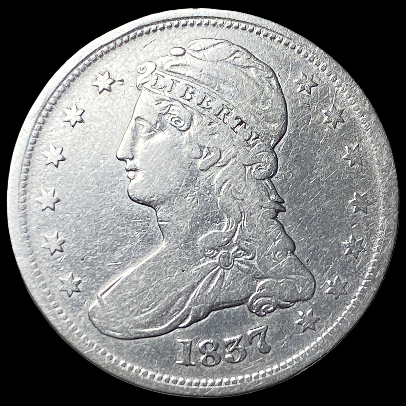 1837 Capped Bust Half Dollar LIGHTLY CIRCULATED (1 of 2)