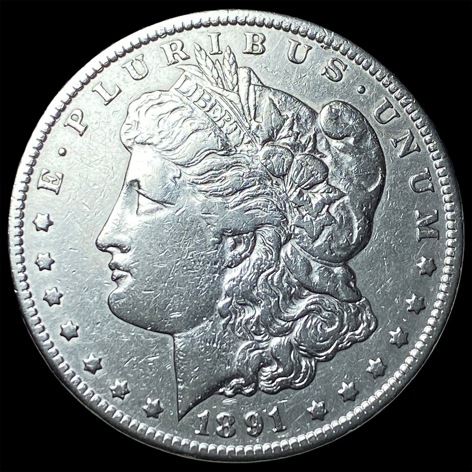 1891-CC Silver Morgan Dollar CLOSELY UNCIRCULATED (1 of 2)