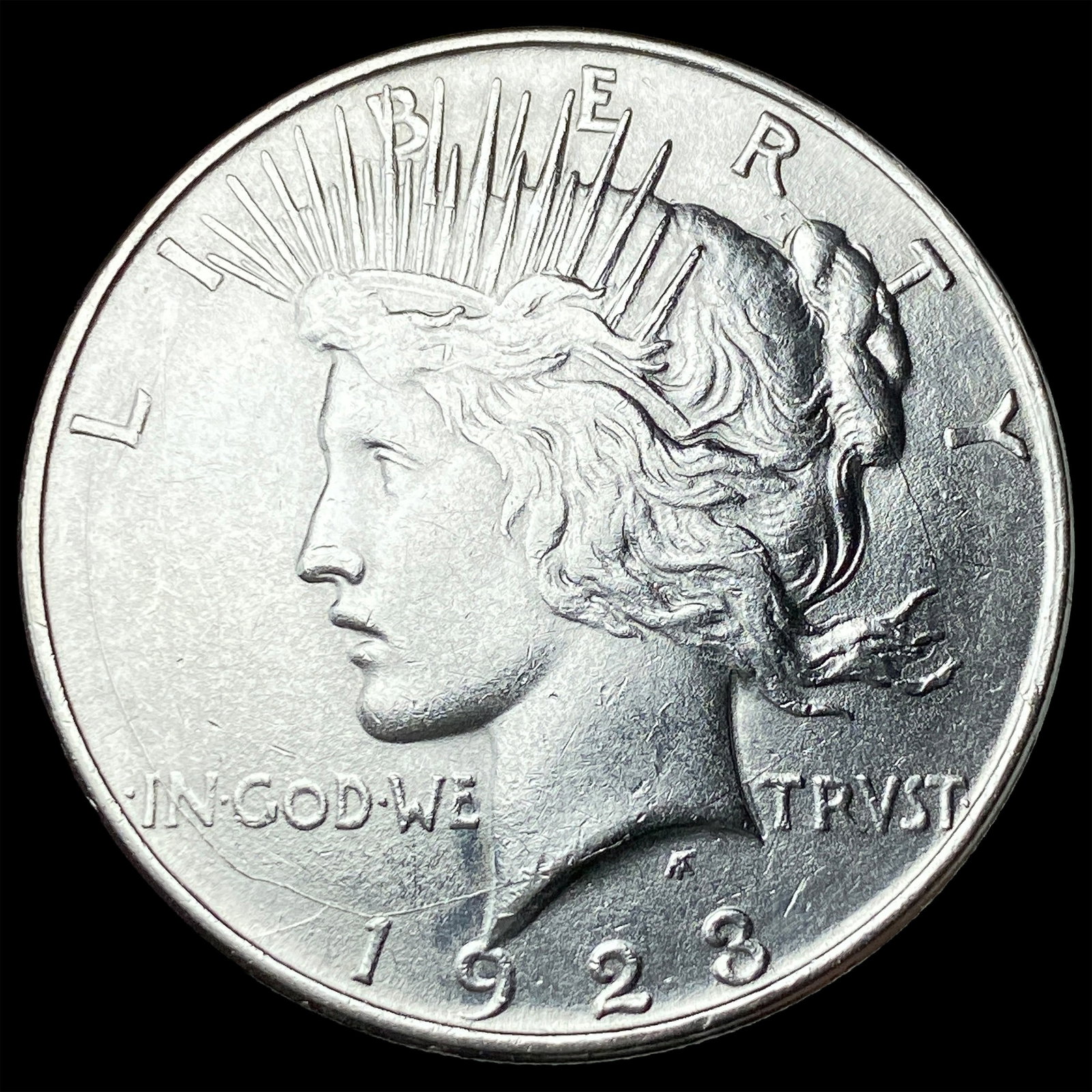 1923-D Peace Silver Dollar CLOSELY UNCIRCULATED: 1923-D Peace Silver Dollar CLOSELY UNCIRCULATED