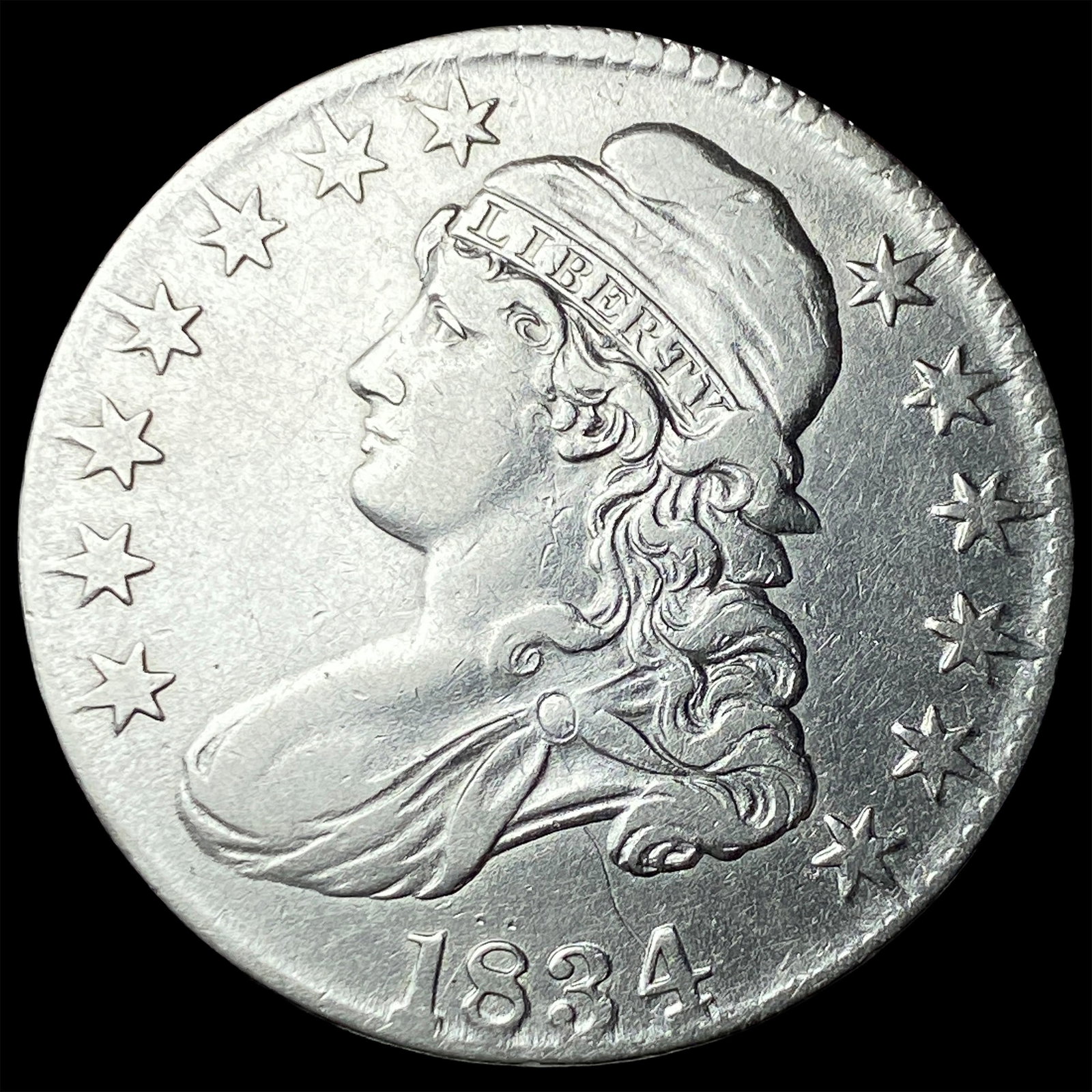 1834 Capped Bust Half Dollar NEARLY UNCIRCULATED (1 of 2)