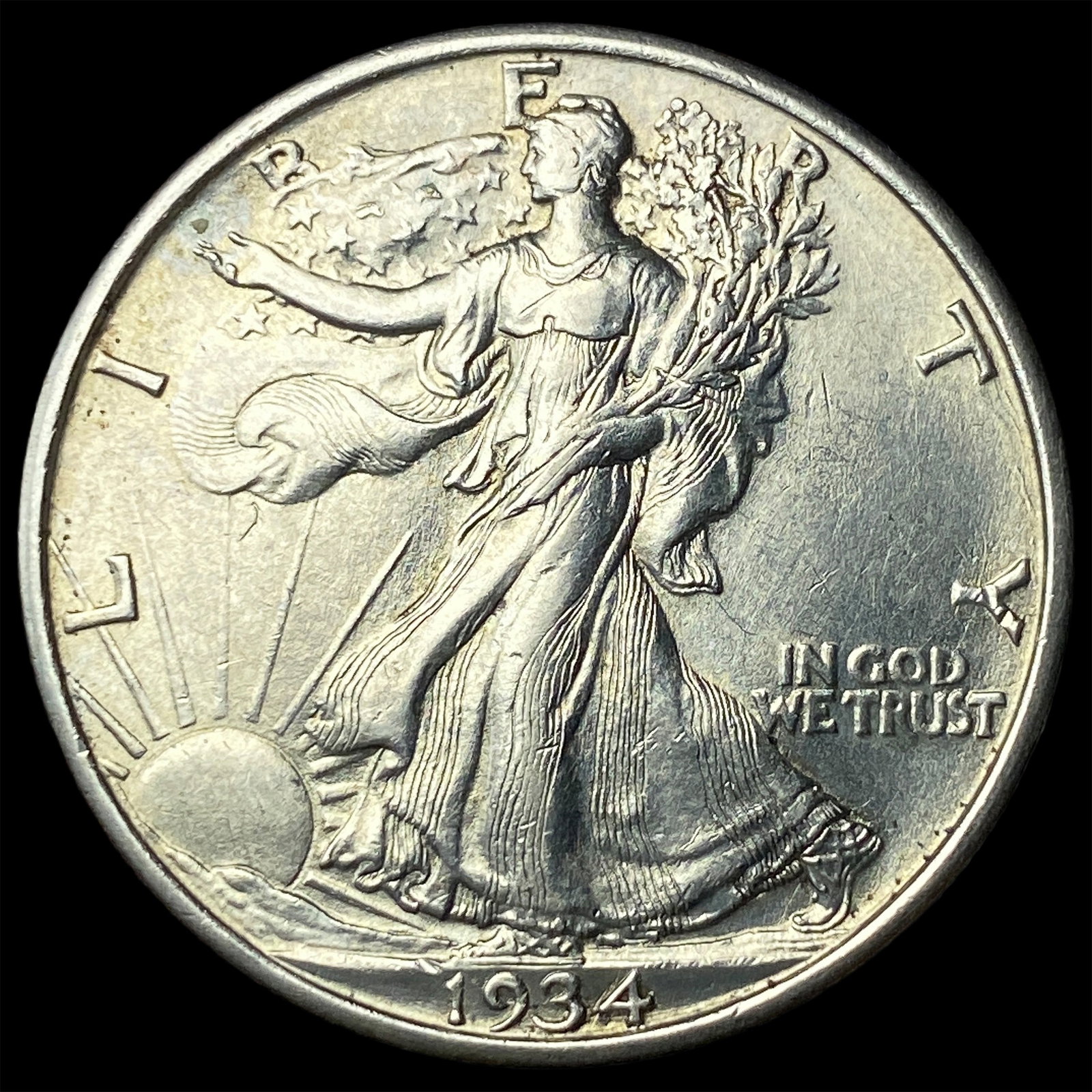 1934 Silver Walking Liberty Half Dollar CHOICE BU: 1934 Silver Walking Liberty Half Dollar CHOICE BU