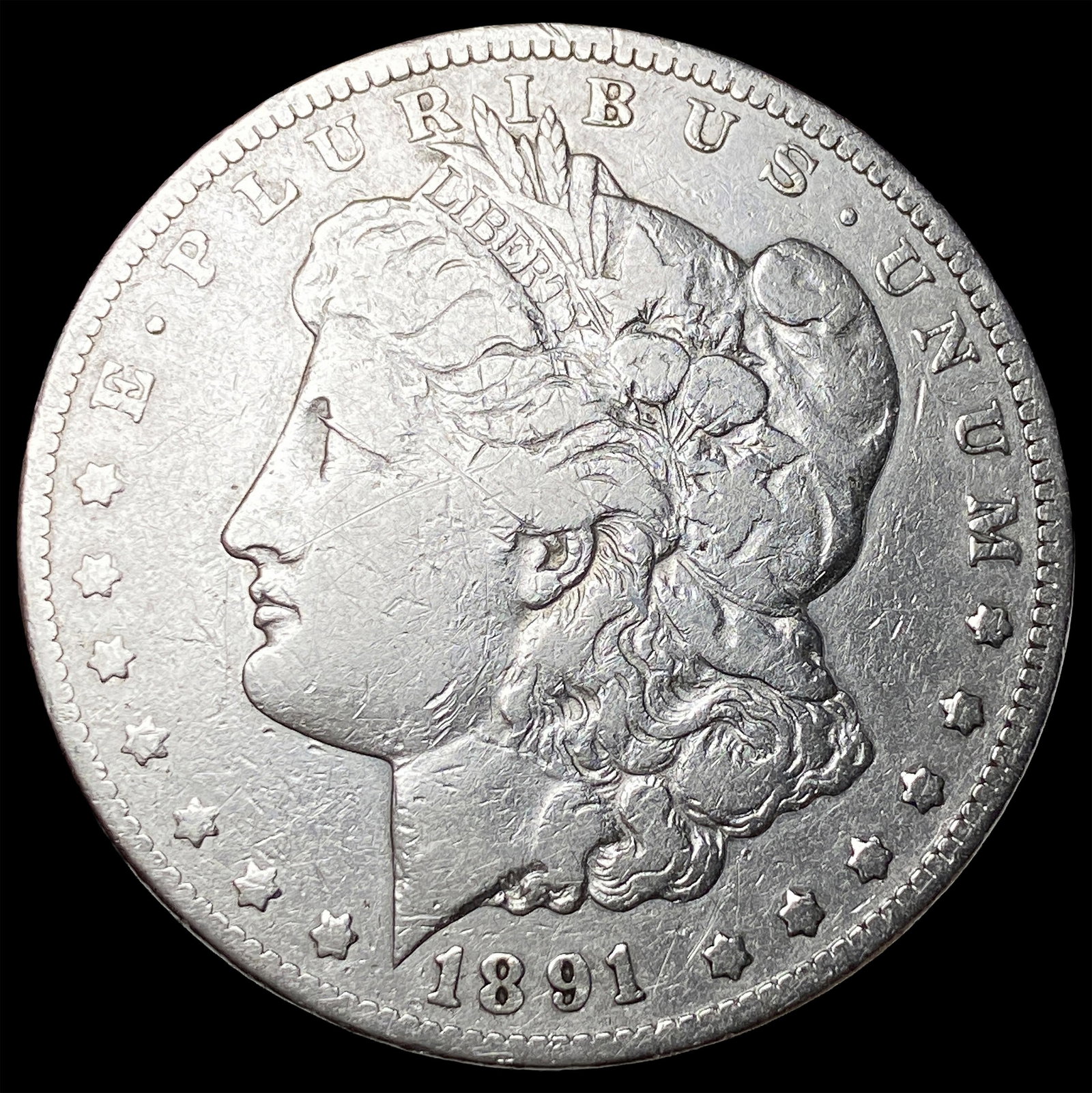 1891-CC Silver Morgan Dollar LIGHTLY CIRCULATED (1 of 2)