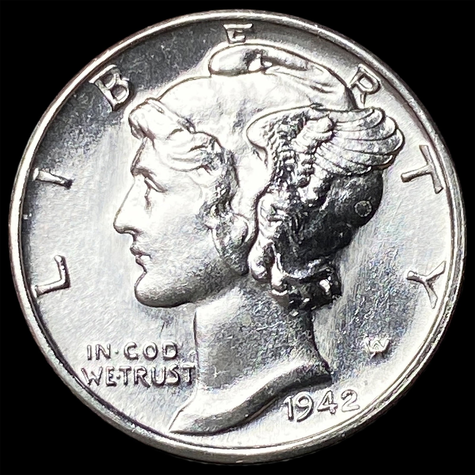 1942-S Silver Mercury Dime CHOICE BU (1 of 2)