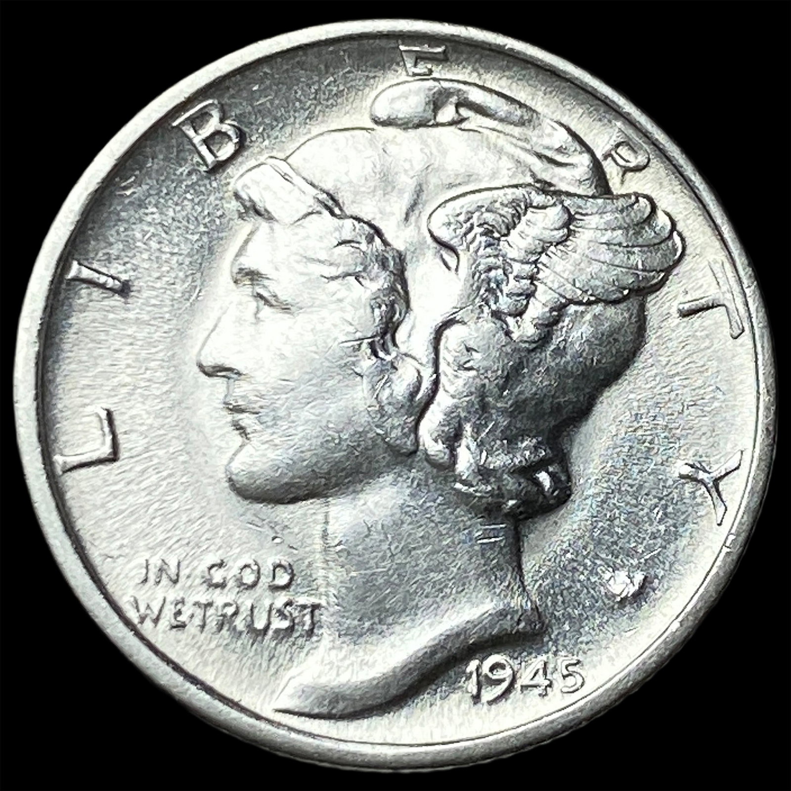 1945-S Silver Mercury Dime CHOICE BU (1 of 2)