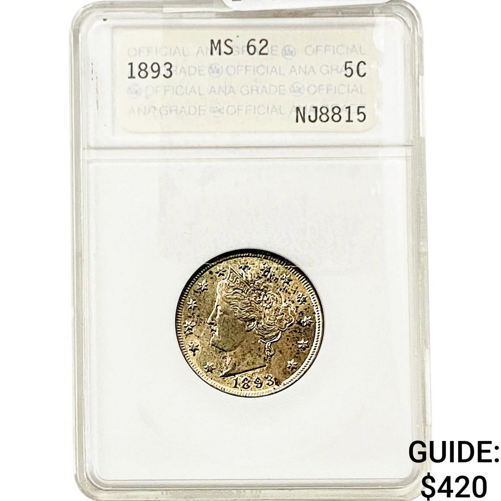 1893 Liberty Victory Nickel ANACS MS62 (1 of 2)