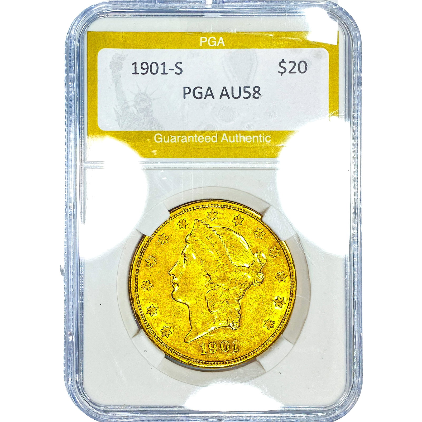 1901-S $20 Gold Double Eagle PGA AU58 (1 of 2)