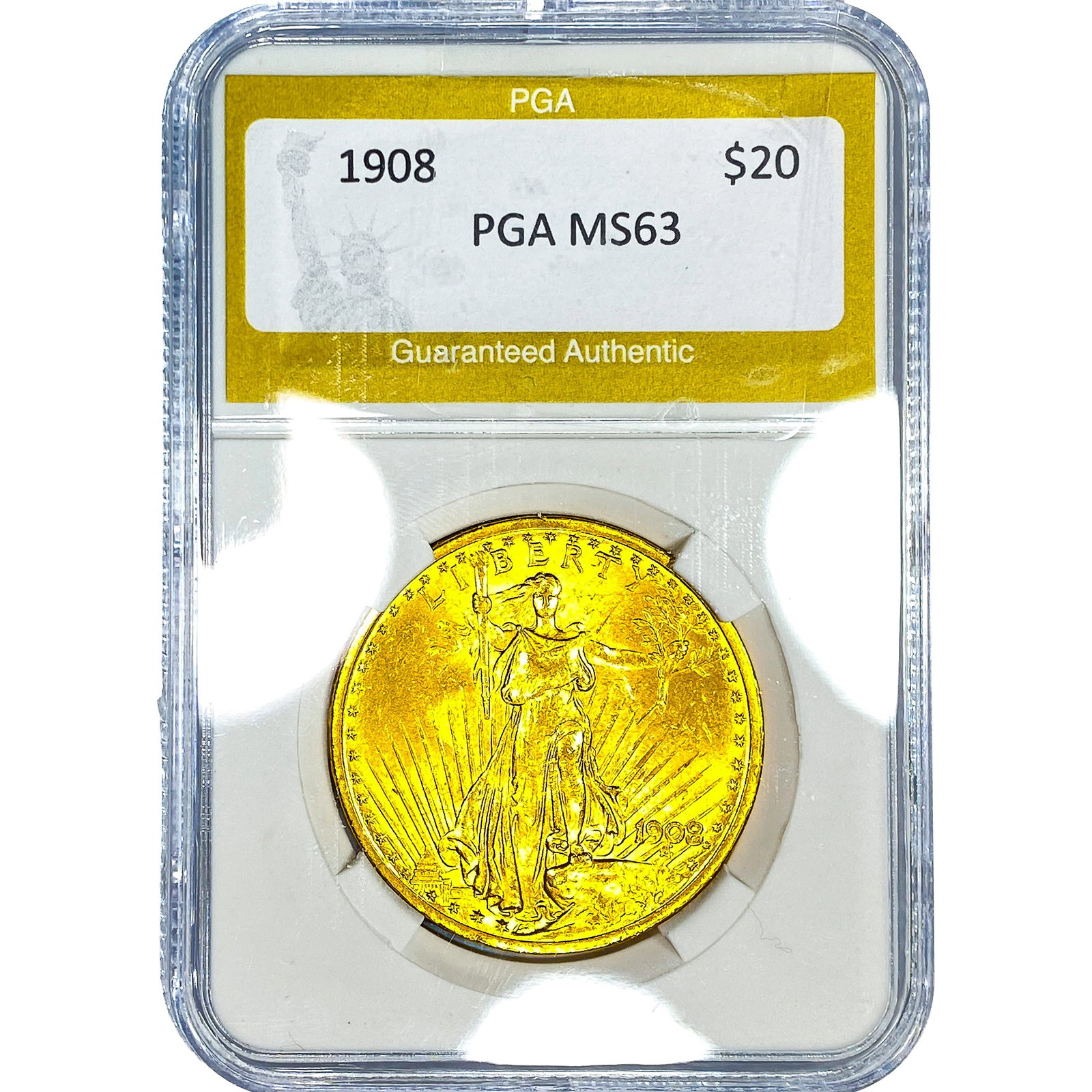 1908 $20 Gold Double Eagle PGA MS63 (1 of 2)