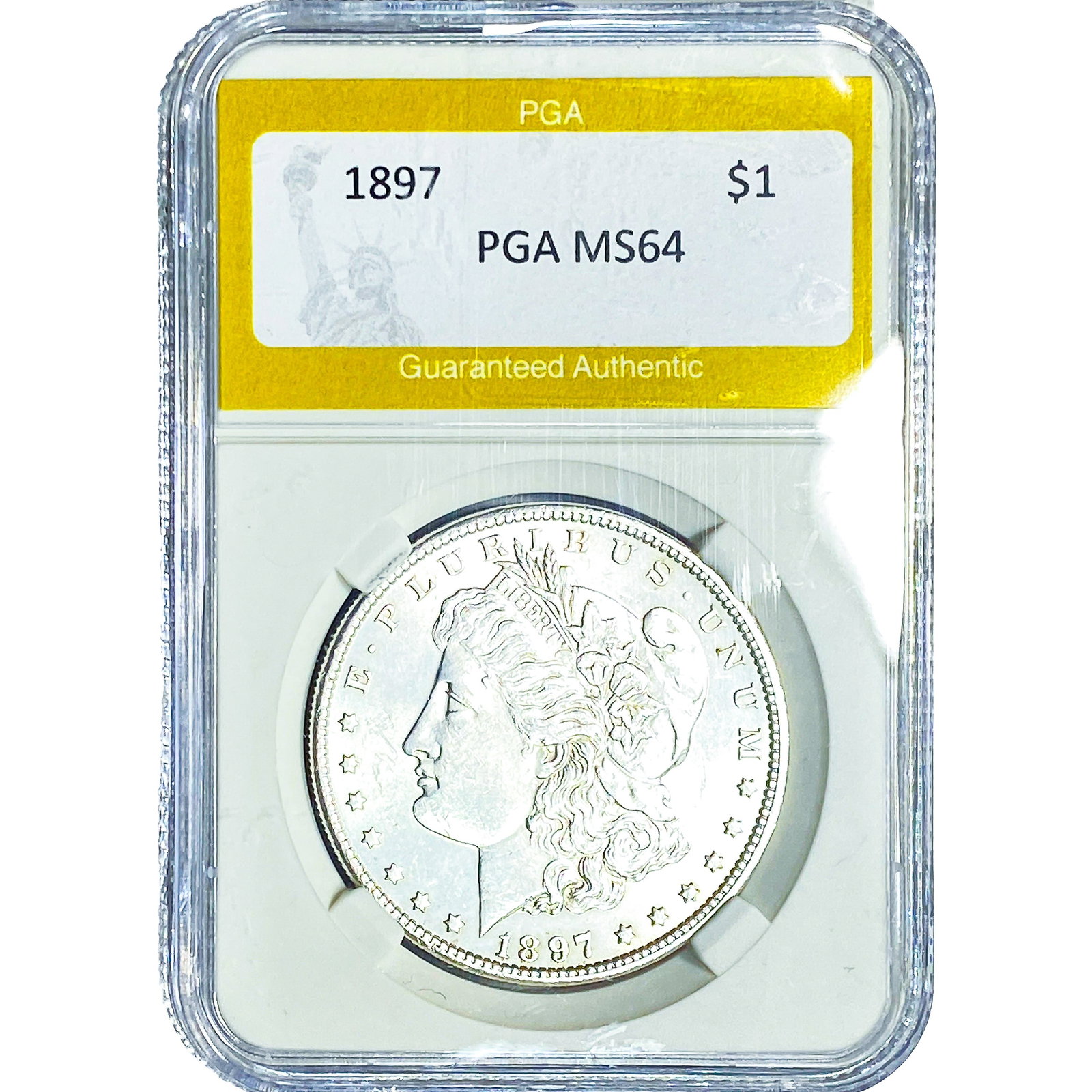 1897 Morgan Silver Dollar PGA MS64: 1897 Morgan Silver Dollar PGA MS64